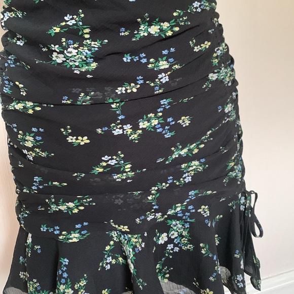 Banana Republic black flowered dress 4p - Picture 4 of 4